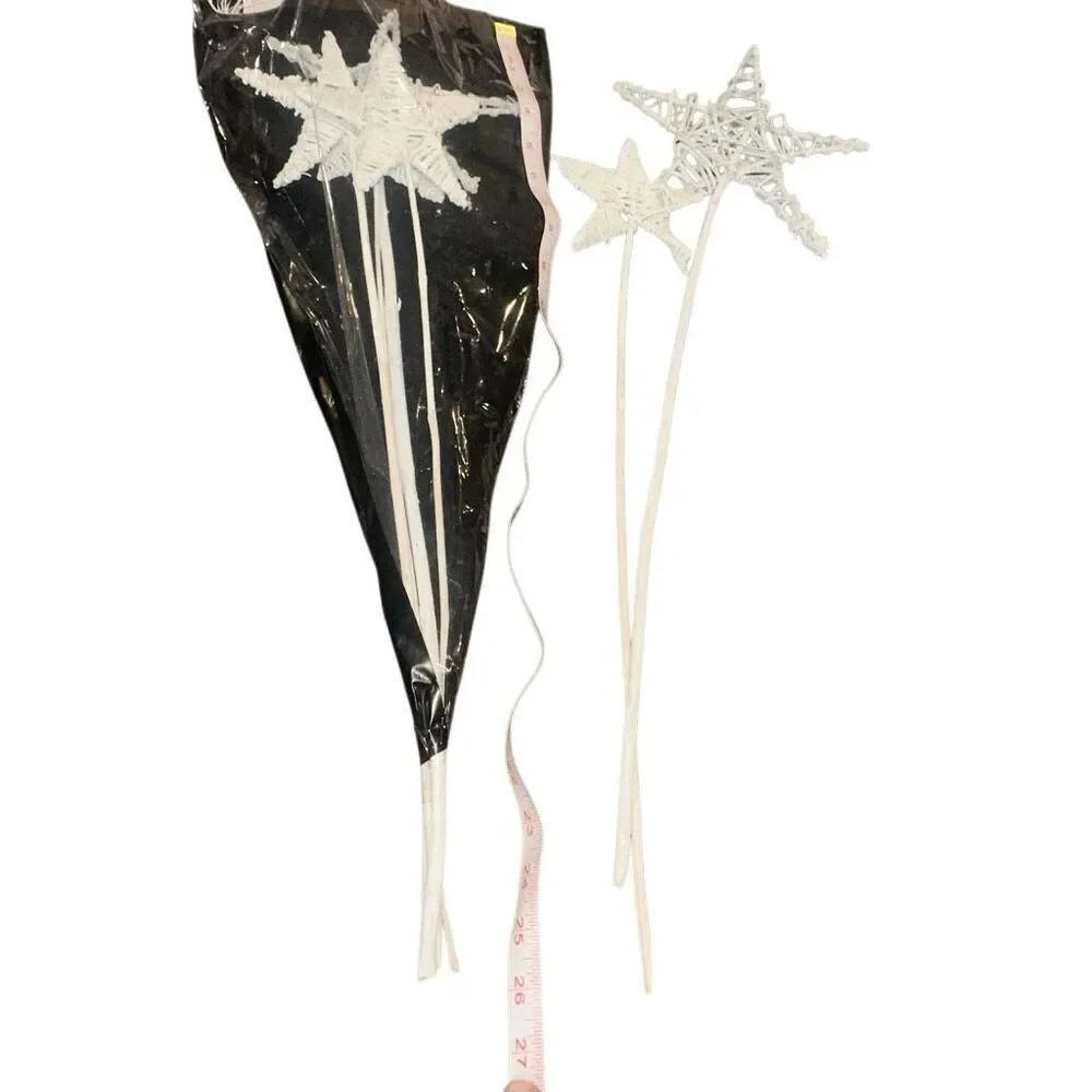 *NEW* LATA star mix wooden star craft/decorations 6 White 3 red